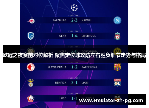 欧冠之夜赛前对位解析 聚焦定位球攻防左右胜负细节走势与格局 欧冠之夜赛前对位解析 聚焦定位球攻防左右胜负细节走势与格局